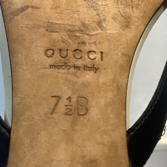 Gucci leather colorblock patten sandals - black sandals sz  7.5 B made in italy - Picture 16 of 16